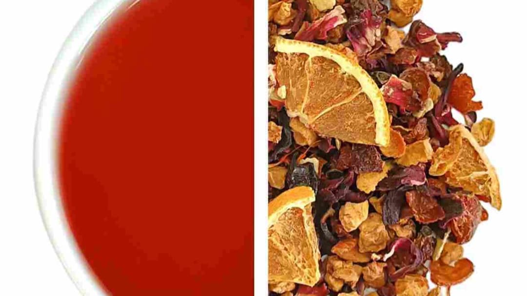 ПЛОДОВ ЧАЙ С ПОРТОКАЛ, ПЕШЪН И ДЖИНДЖЪР