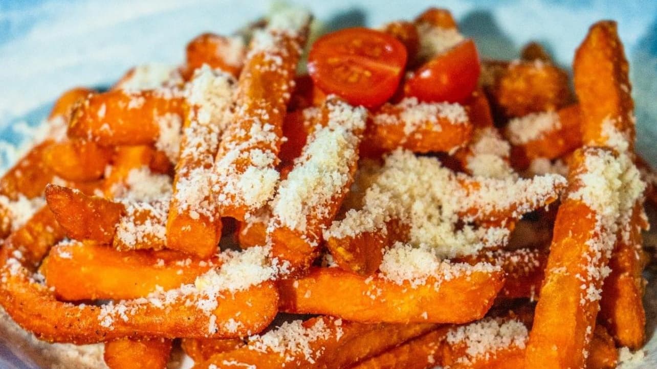 ХРУПКАВИ СЛАДКИ КАРТОФИ С ПАРМЕЗАН